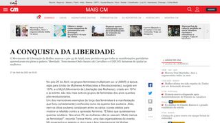 
                            12. A CONQUISTA DA LIBERDADE - Domingo - Correio da ...