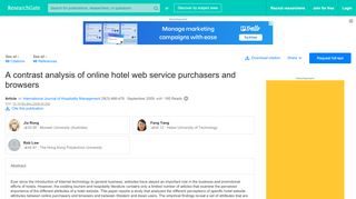
                            9. A contrast analysis of online hotel web service purchasers and ...