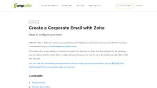 
                            6. A Corporate Email with Zoho - Jumpseller