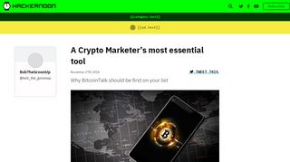 
                            8. A Crypto Marketer's most essential tool – Hacker Noon