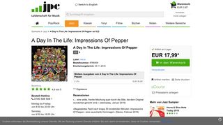 
                            8. A Day In The Life: Impressions Of Pepper (CD) – jpc