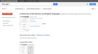 
                            9. A dictionary of the German and English languages: abridged from ... - Google Books-Ergebnisseite
