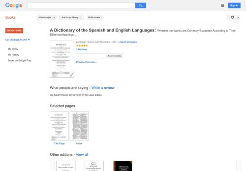 
                            13. A dictionary of the Spanish and English languages: wherein the words ...