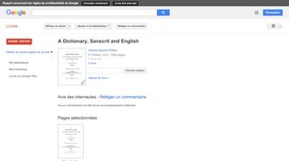 
                            10. A Dictionary, Sanscrit and English