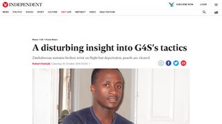 
                            8. A disturbing insight into G4S's tactics | The Independent