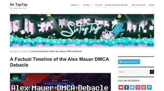 
                            10. A Factual Timeline of the Alex Mauer DMCA Debacle – Sir TapTap