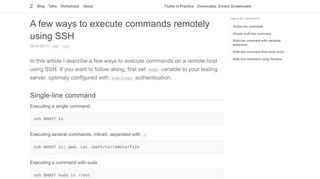 
                            5. A few ways to execute commands remotely using SSH · zaiste.net