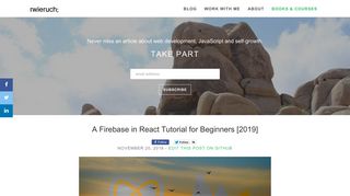 
                            8. A Firebase in React Tutorial for Beginners [2018] - RWieruch