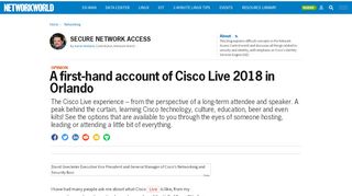 
                            4. A first-hand account of Cisco Live 2018 in Orlando | Network World