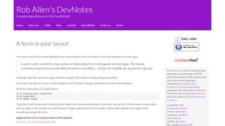 
                            9. A form in your layout – Rob Allen's DevNotes - Akrabat