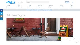 
                            11. A-Frame Signs, Sidewalk and Message Board, from eSigns