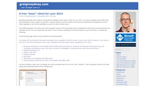 
                            11. A free “basic” client for Lync 2013 | greiginsydney.com
