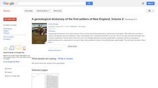 
                            12. A genealogical dictionary of the first settlers of New England, ...