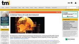 
                            10. A Global View of Cash Investment | Treasury Management International