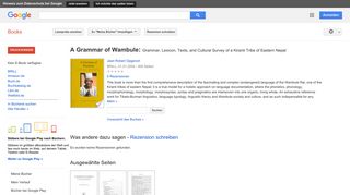 
                            8. A Grammar of Wambule: Grammar, Lexicon, Texts, and Cultural Survey ...