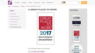 
                            12. A Great Place To Work - IFS | IFS Deutschland