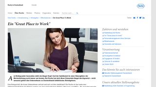 
                            6. A Great Place to Work - Roche Magazin - Roche in Deutschland