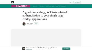 
                            2. A guide for adding JWT token based authentication to your single ...