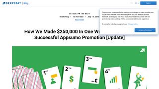 
                            9. A Guide For Successful Appsumo Promotion - Serpstat