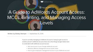 
                            8. A Guide to AdWords Account Access: MCCs, Granting, and Managing ...