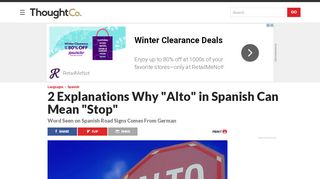 
                            3. A Guide to 'Alto', the Spanish Word for Stop - ThoughtCo