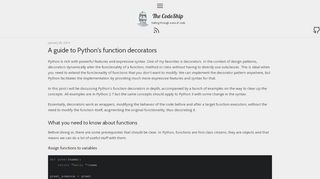 
                            8. A guide to Python's function decorators - The Code Ship