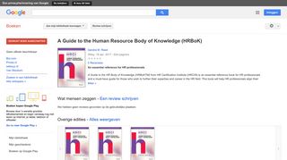 
                            10. A Guide to the Human Resource Body of Knowledge (HRBoK)