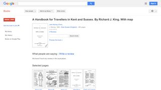 
                            12. A Handbook for Travellers in Kent and Sussex. By Richard J. King. ...