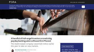 
                            9. A handful of Irish angel investors scored a big payday backing salon ...