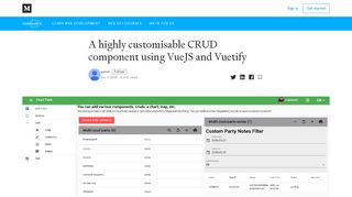 
                            13. A highly customisable CRUD component using VueJS and Vuetify
