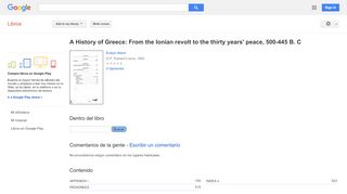 
                            12. A History of Greece: From the Ionian revolt to the thirty years' ... - Resultado de Google Books