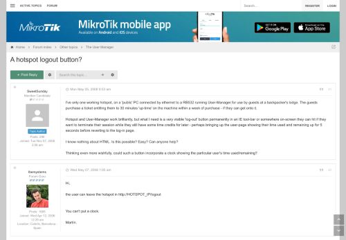 
                            9. A hotspot logout button? - MikroTik