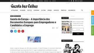 
                            8. A importância dos Documentos Europass - Gazeta das Caldas