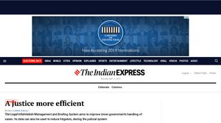 
                            8. A justice more efficient | The Indian Express