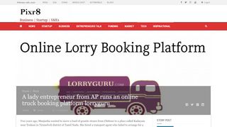 
                            9. A lady entrepreneur from AP runs an online truck booking platform ...