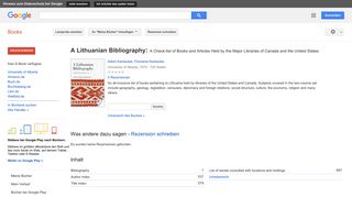
                            10. A Lithuanian Bibliography: A Check-list of Books and Articles Held ...