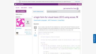 
                            7. a login form for visual basic 2010 using acces - MSDN - Microsoft