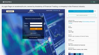 
                            8. A Login Page on academyft.com, owned by Academy of ... - Crayon