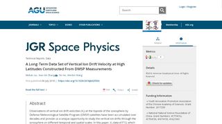 
                            6. A Long‐Term Data Set of Vertical Ion Drift Velocity at High Latitudes ...