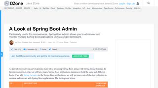 
                            8. A Look at Spring Boot Admin - DZone Java