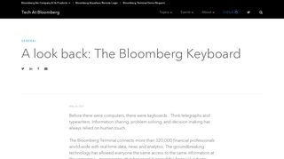 
                            10. A look back: The Bloomberg Keyboard | Tech At Bloomberg