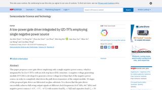 
                            12. A low-power gate driver integrated by IZO-TFTs employing single ...