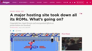 
                            7. A major hosting site took down all its ROMs. What's going on ...