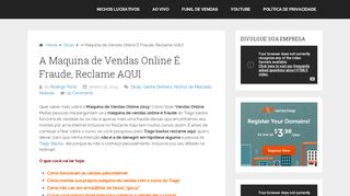 
                            9. A Maquina de Vendas Online É Fraude, Reclame AQUI