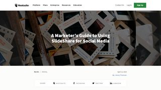 
                            11. A Marketer's Guide to Using SlideShare for Social Media - Hootsuite ...