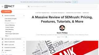 
                            10. A Massive Review of SEMrush: Pricing, Features, Tutorials, & More