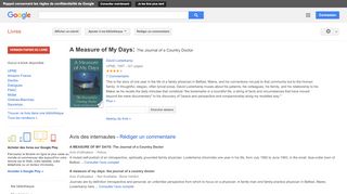 
                            13. A Measure of My Days: The Journal of a Country Doctor