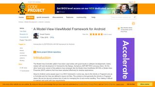 
                            13. A Model-View-ViewModel Framework for Android - CodeProject