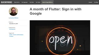 
                            5. A month of Flutter: Sign in with Google - Bendyworks