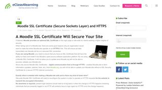 
                            4. A Moodle SSL Certificate Will Secure Your Site - eClass4learning